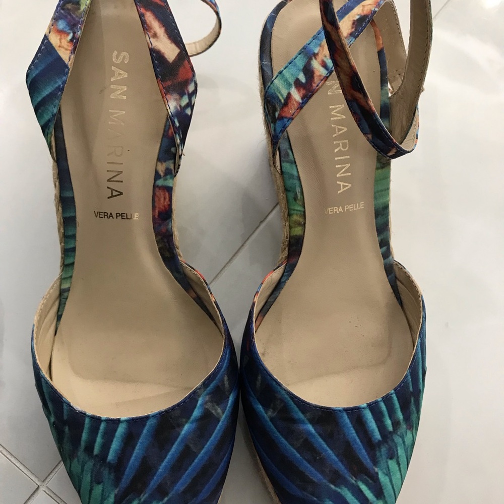 MARINA Women's Vibrant Blue and Green Espadrilles